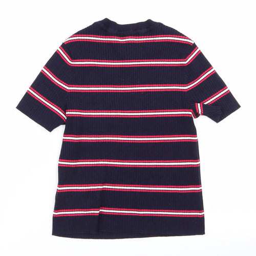 Divided by H&M Womens Multicoloured Striped  Basic T-Shirt Size 6