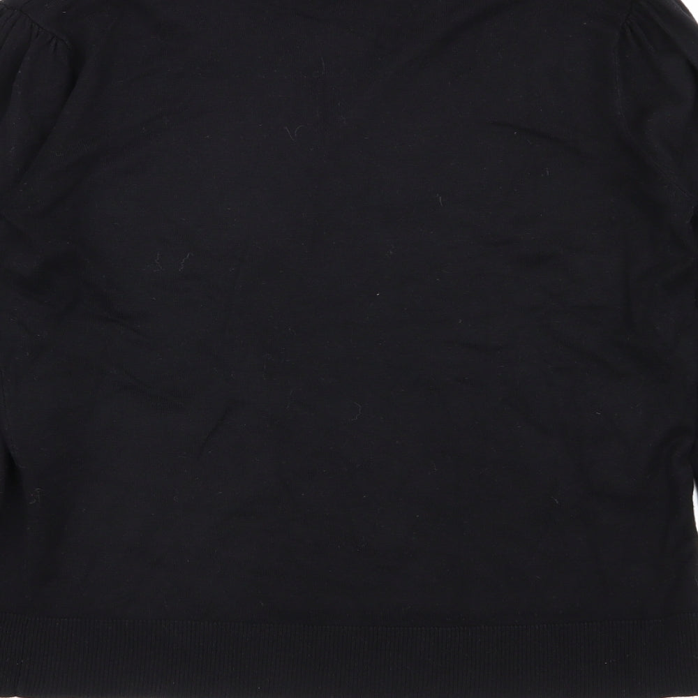 j.taylor Womens Black   Basic Polo Size 12