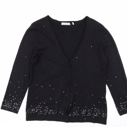 Windmoor Womens Black   Cardigan Jumper Size S