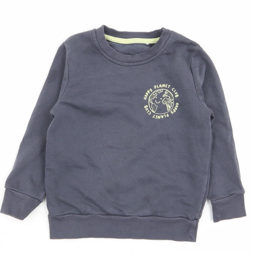 Asda George Boys Grey   Pullover Jumper Size 3-4 Years