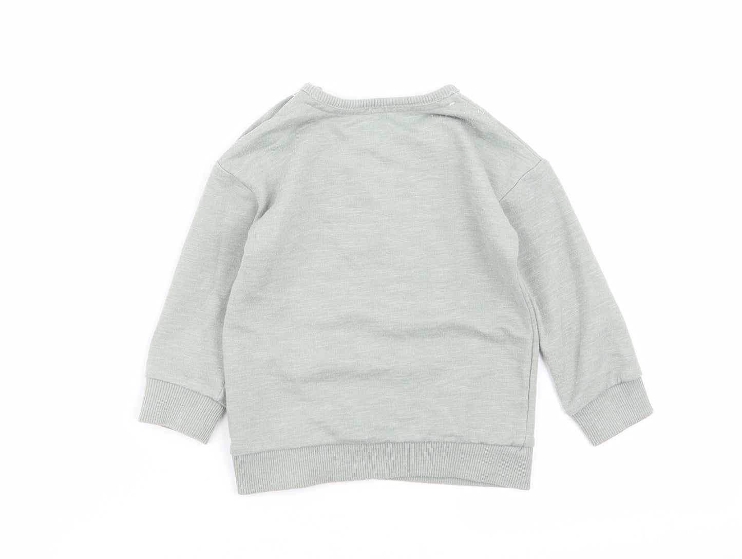 Asda George Boys Green   Pullover Jumper Size 9-12 Months