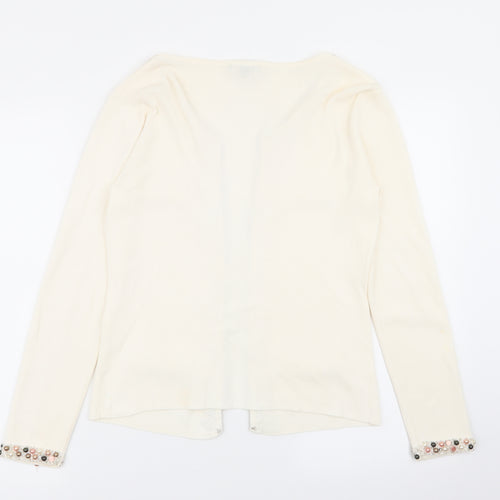 leo  Womens Ivory   Cardigan Jumper Size M