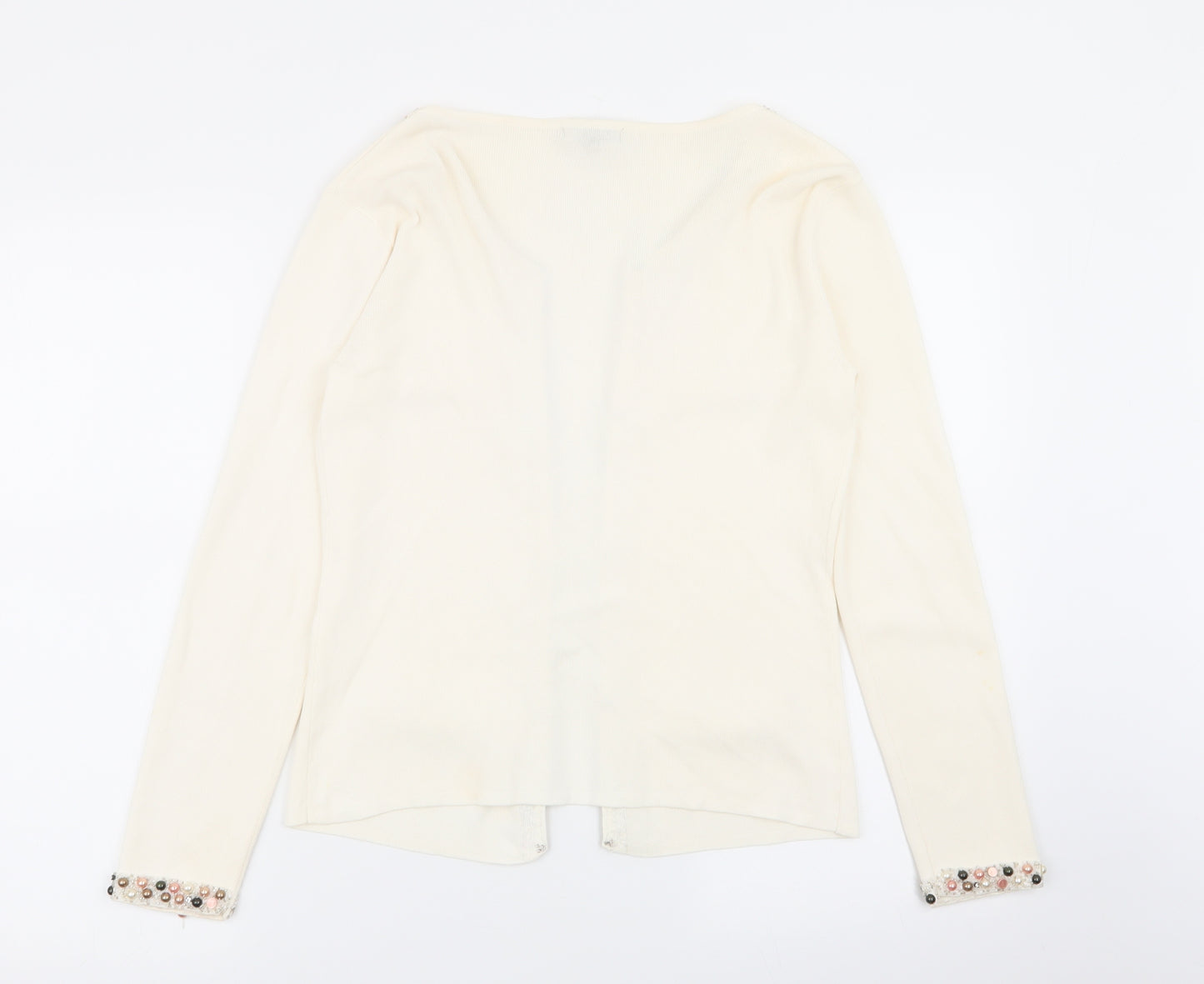 leo  Womens Ivory   Cardigan Jumper Size M