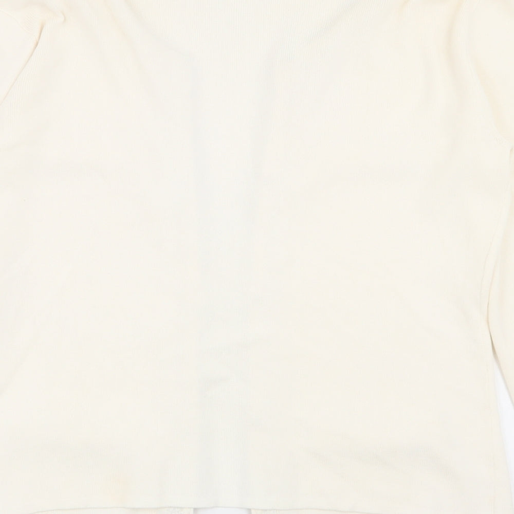 leo  Womens Ivory   Cardigan Jumper Size M