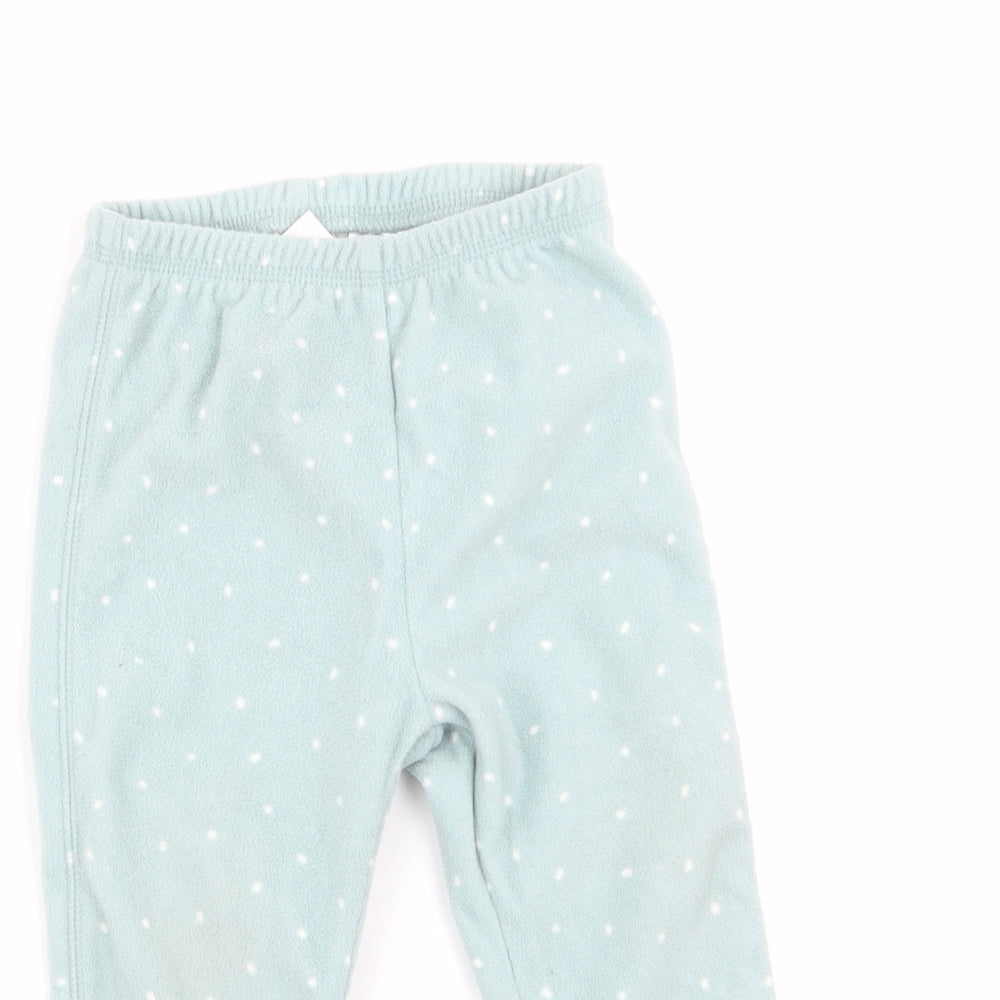 H&M Girls Green Polka Dot  Babydoll Pyjama Pants Size 12-18 Months