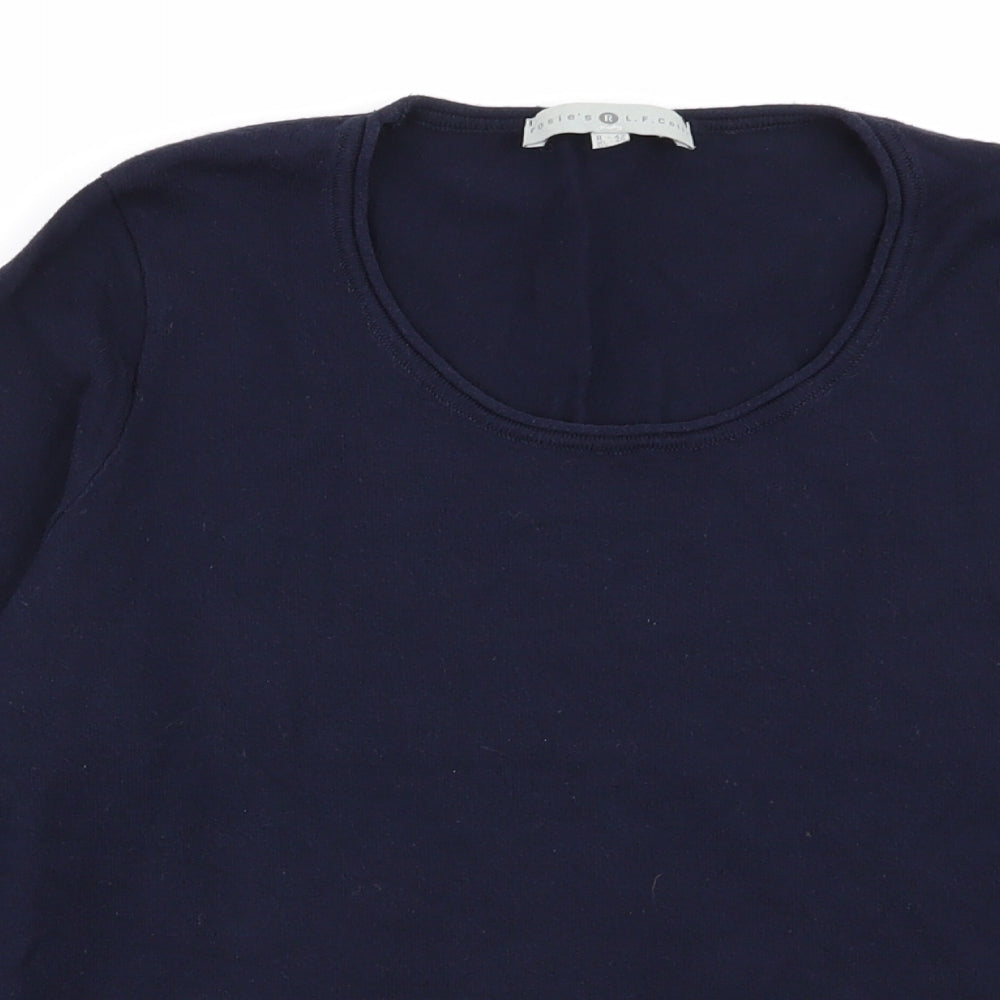 rosies Womens Blue   Basic T-Shirt Size 14