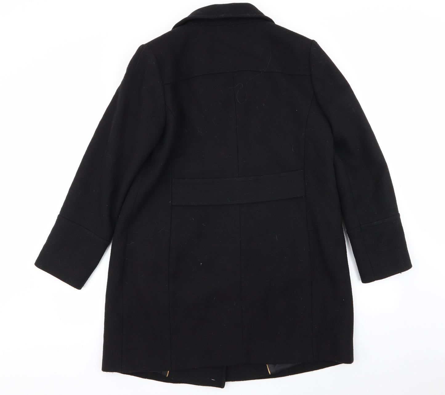 Per Una Womens Black   Overcoat Coat Size 14