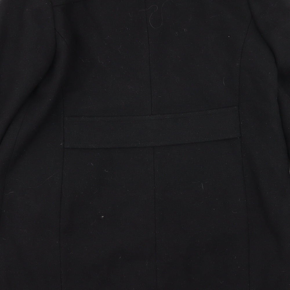 Per Una Womens Black   Overcoat Coat Size 14
