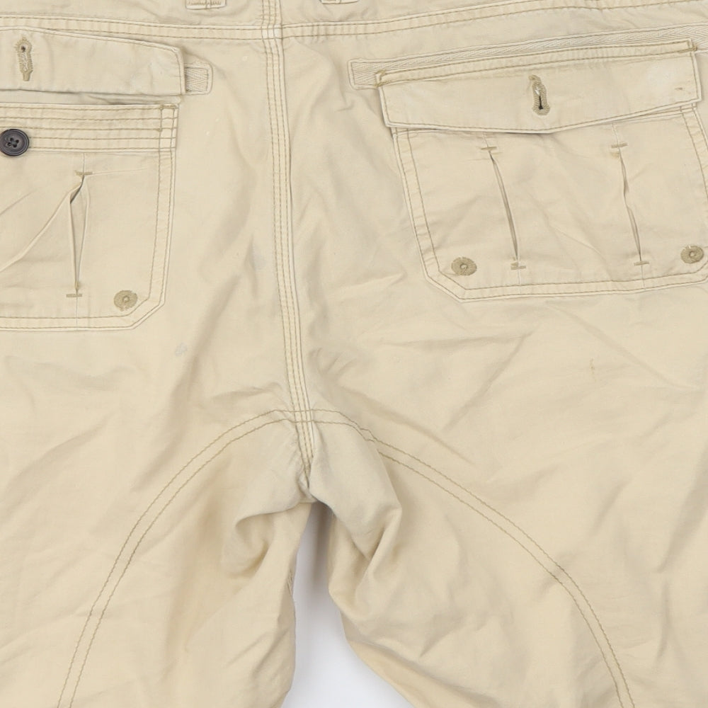 Brave Soul Mens Beige   Chino Shorts Size L