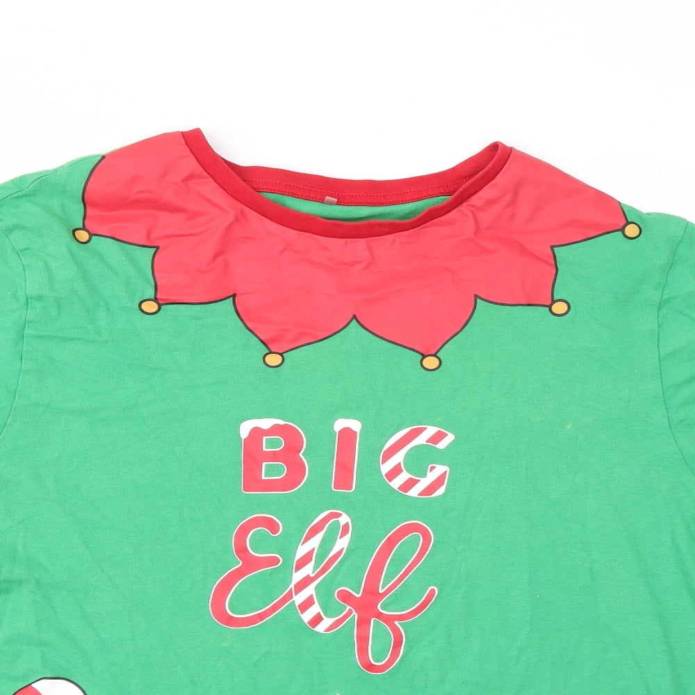 George Mens Green Geometric   T-Shirt Size S