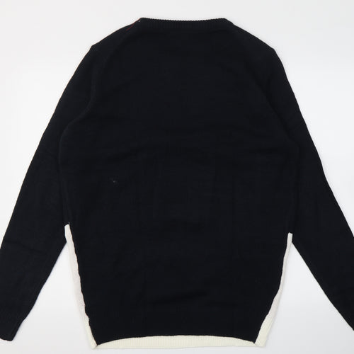 Livergy Mens Blue Geometric  Pullover Sweatshirt Size L