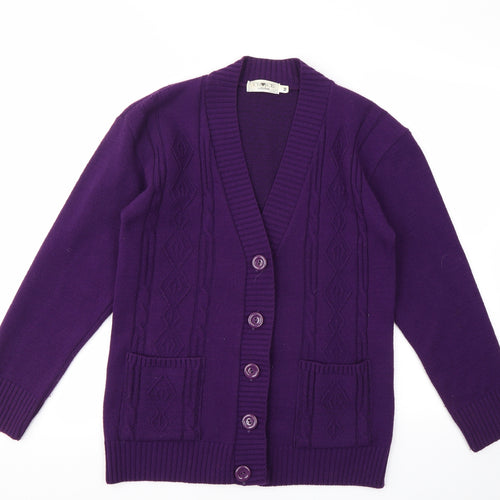 CHOICE  Womens Purple   Cardigan Jumper Size M