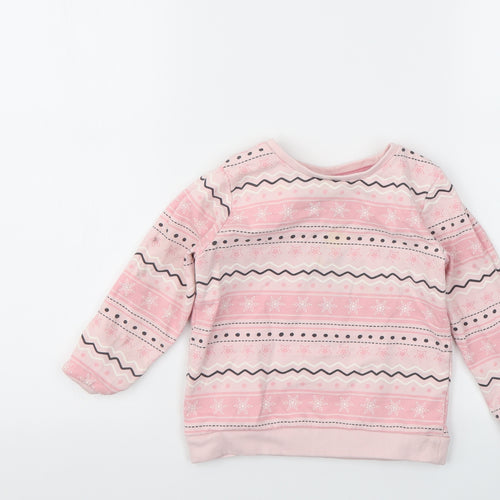 SO CUTE  Girls Pink Geometric  Basic T-Shirt Size 24 Months
