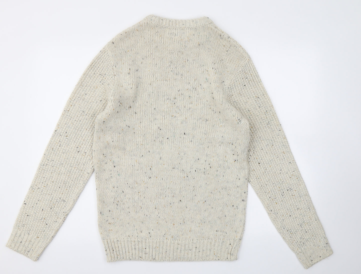 F&F Mens Ivory   Pullover Sweatshirt Size S
