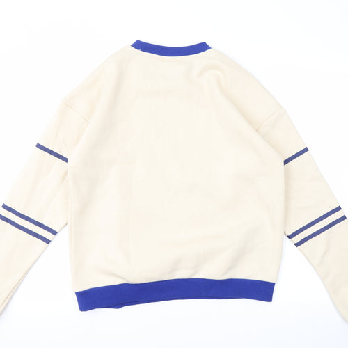 FILA  Womens Ivory Geometric  Pullover Jumper Size S