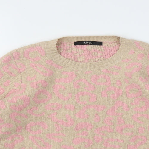 George Girls Multicoloured Animal Print  Pullover Sweatshirt Size 11-12 Years