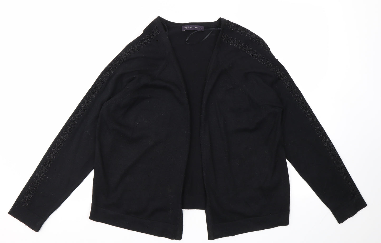 M&S Womens Black   Cardigan Jumper Size 18