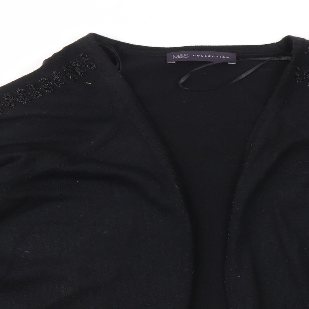 M&S Womens Black   Cardigan Jumper Size 18
