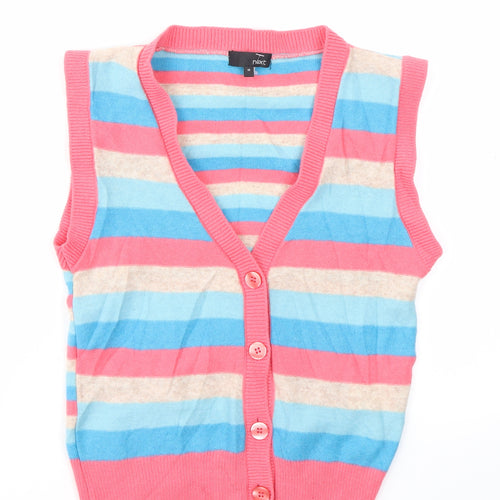 NEXT Womens Multicoloured Striped  Cardigan Jumper Size 10