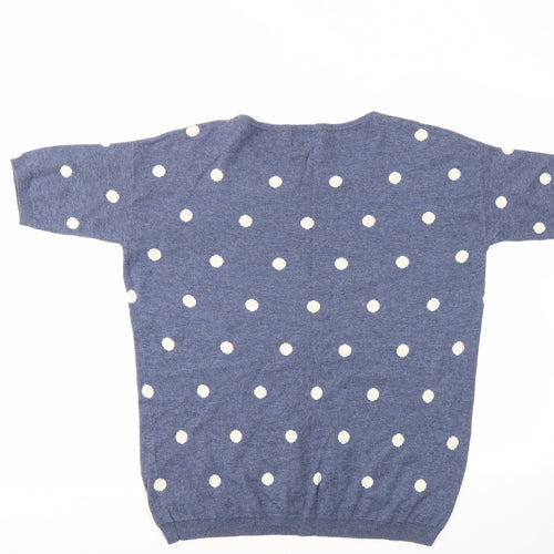 NEXT Womens Blue Polka Dot  Basic T-Shirt Size XS