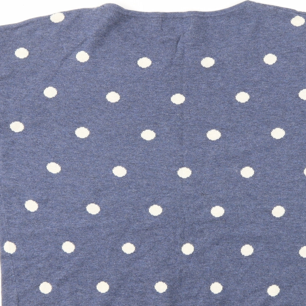 NEXT Womens Blue Polka Dot  Basic T-Shirt Size XS