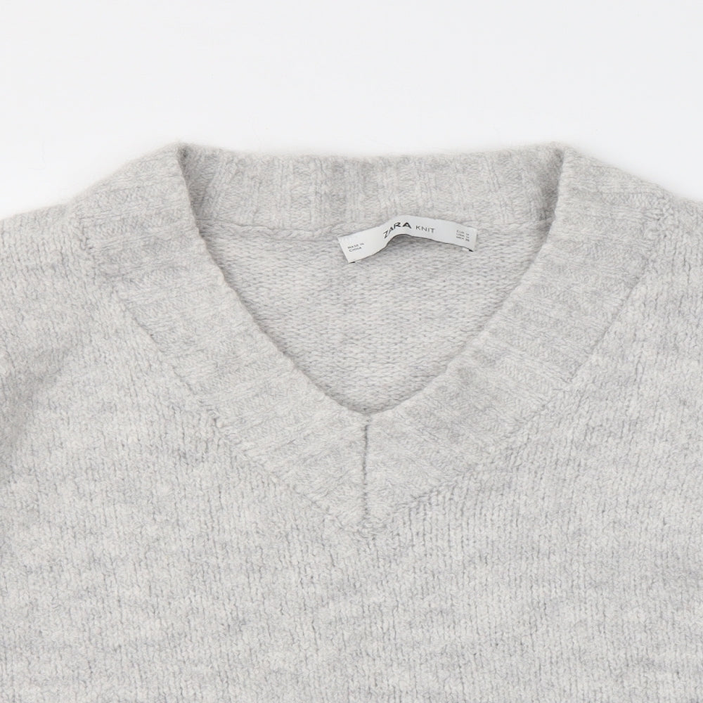 Zara Womens Grey   Pullover Jumper Size M