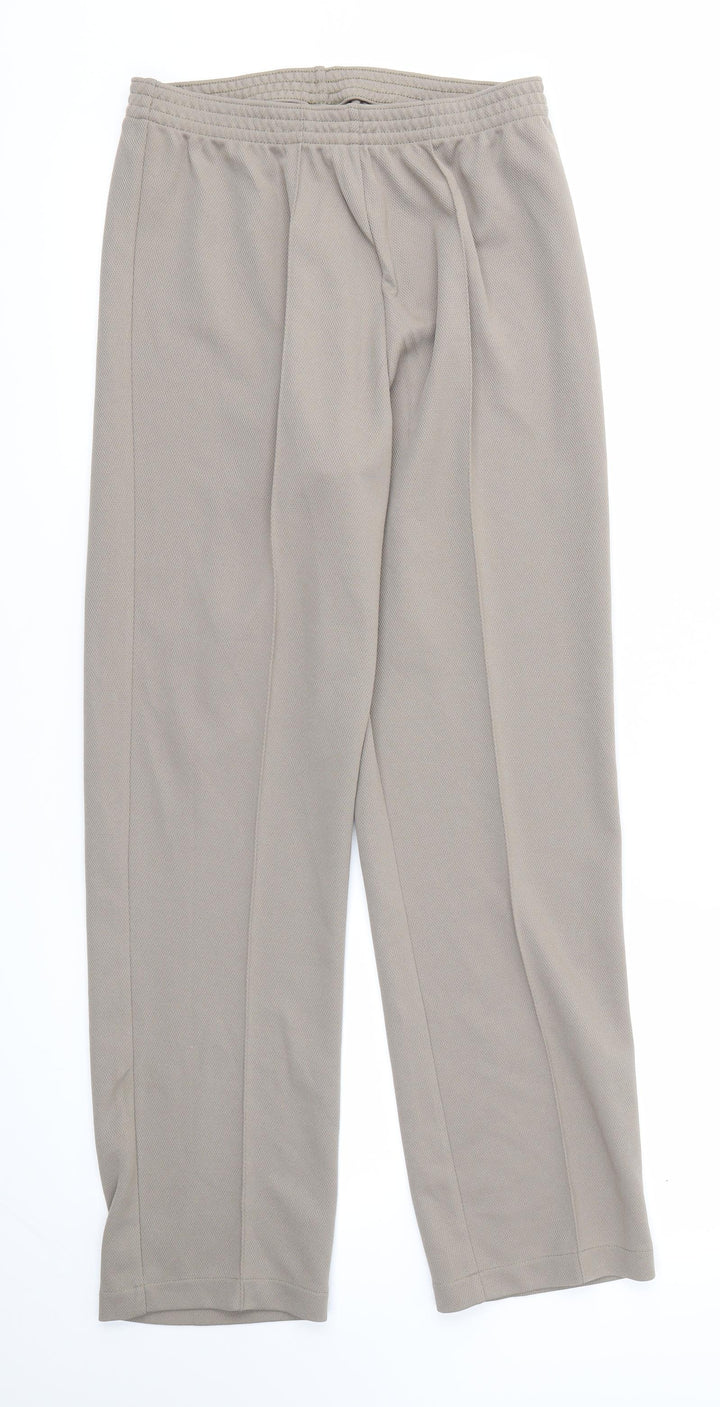 DAMART Womens Beige Trousers Size 8 L29 in - STRECHY WAISTBAND