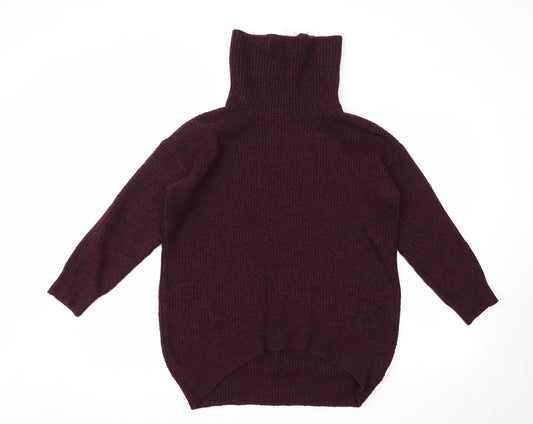 Front view of F&F women’s purple jumper, size UK 12