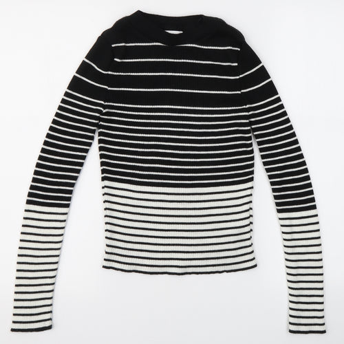 Topshop Womens Multicoloured Striped  Pullover Jumper Size M
