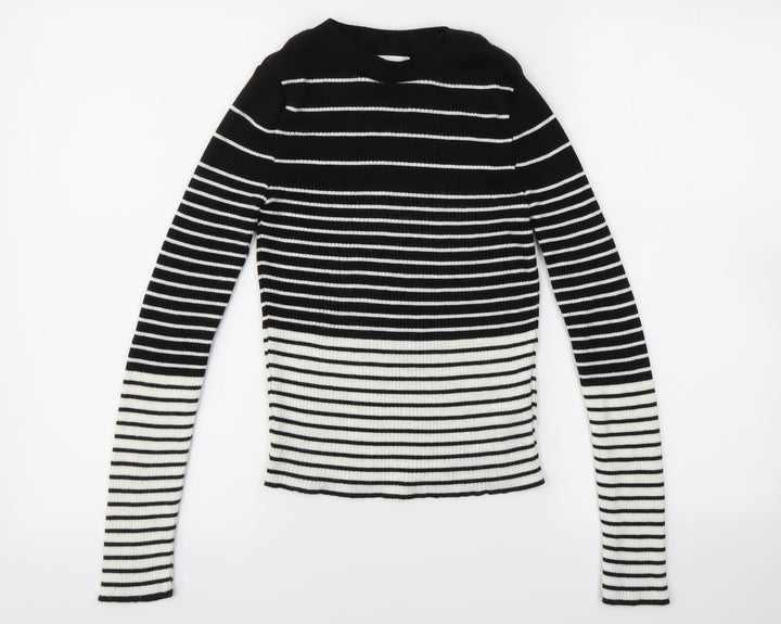 Topshop Womens Multicoloured Striped Pullover Jumper Size M