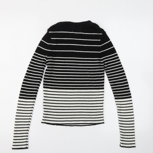 Topshop Womens Multicoloured Striped  Pullover Jumper Size M