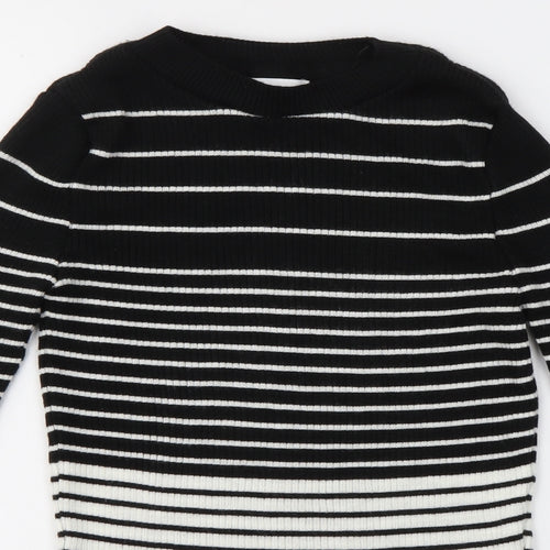 Topshop Womens Multicoloured Striped  Pullover Jumper Size M