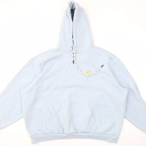 Boohoo Womens Blue   Pullover Hoodie Size L