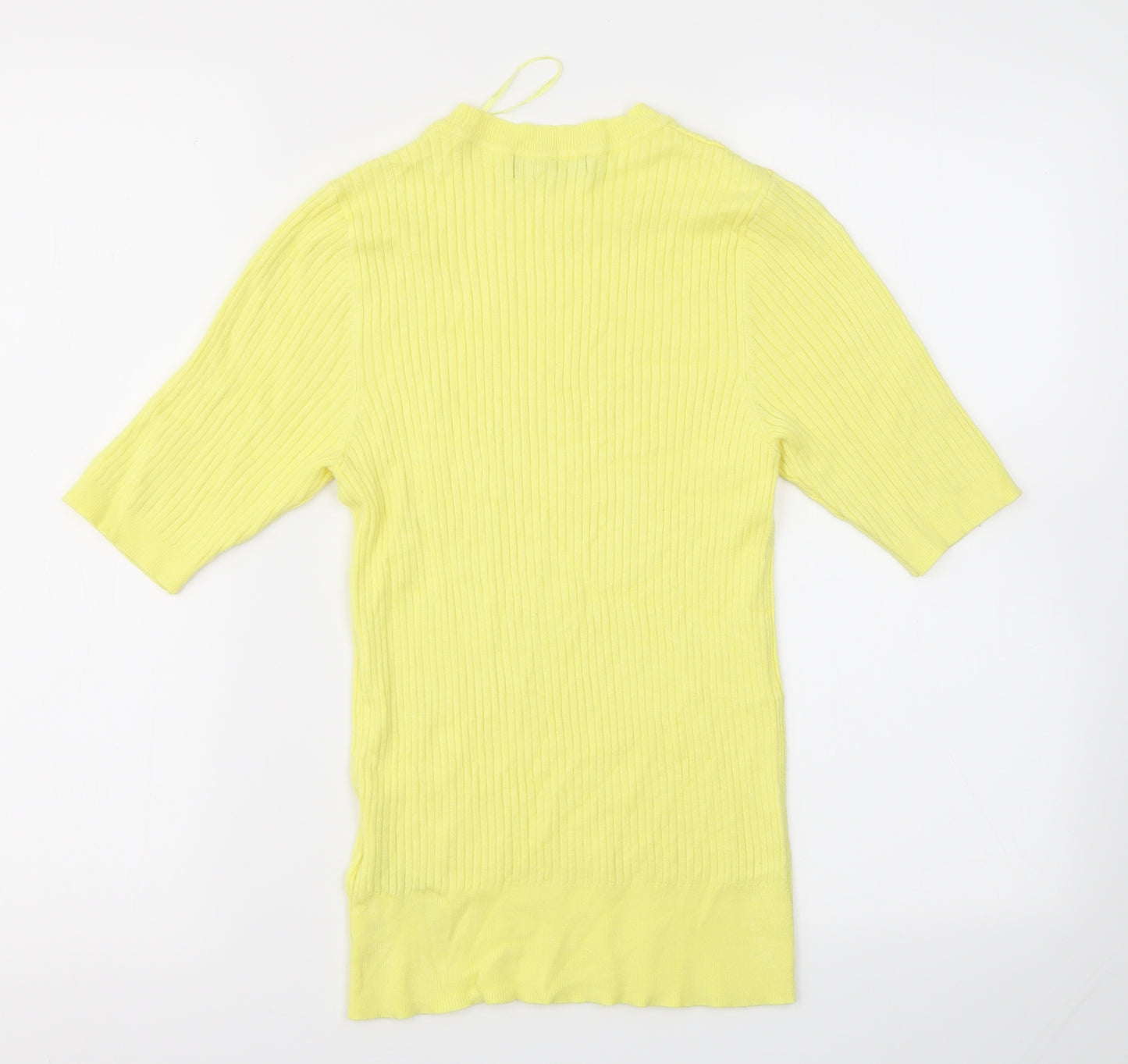 M&S Womens Yellow   Basic T-Shirt Size 8