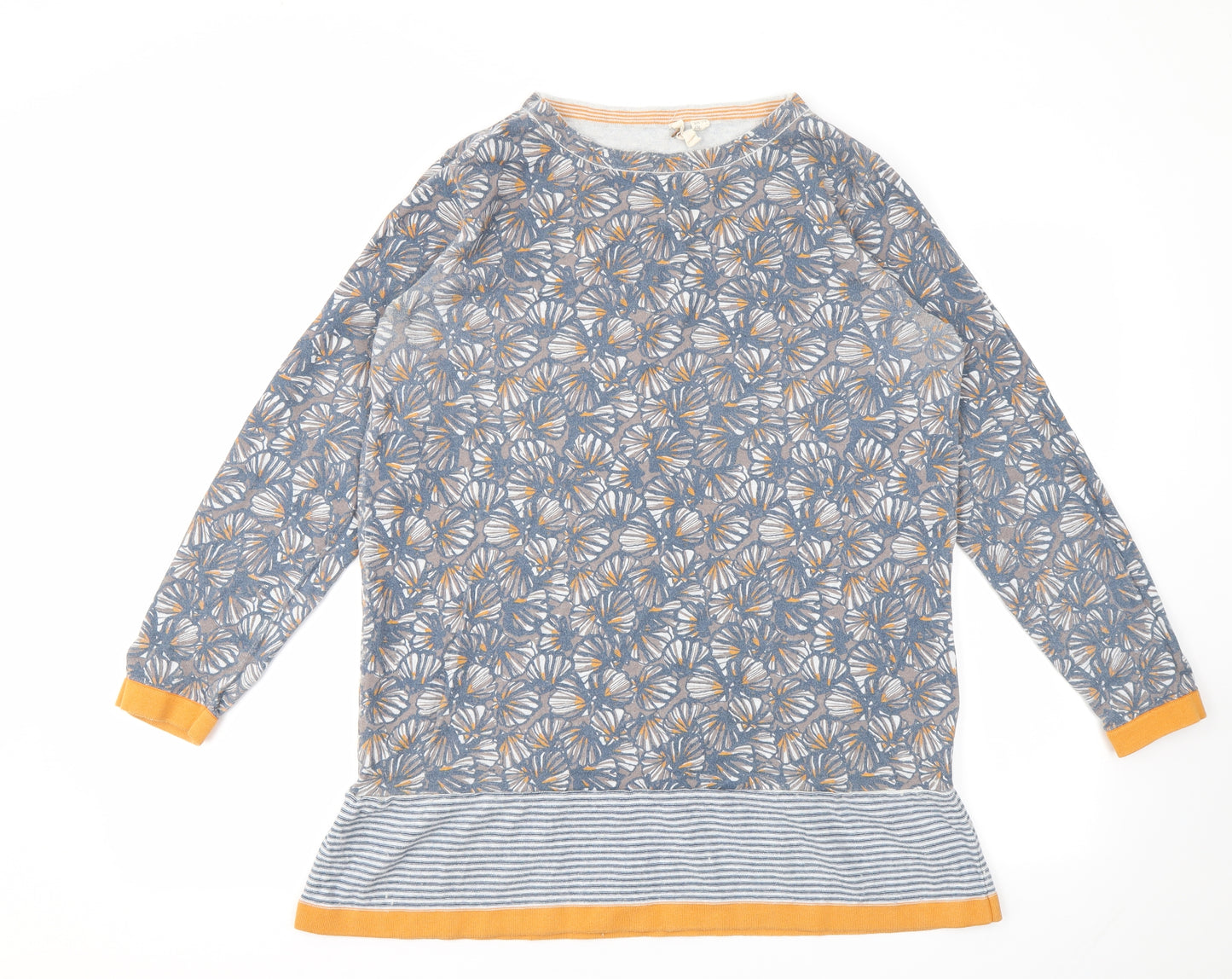 White Stuff Womens Blue Geometric  Pullover Jumper Size 14