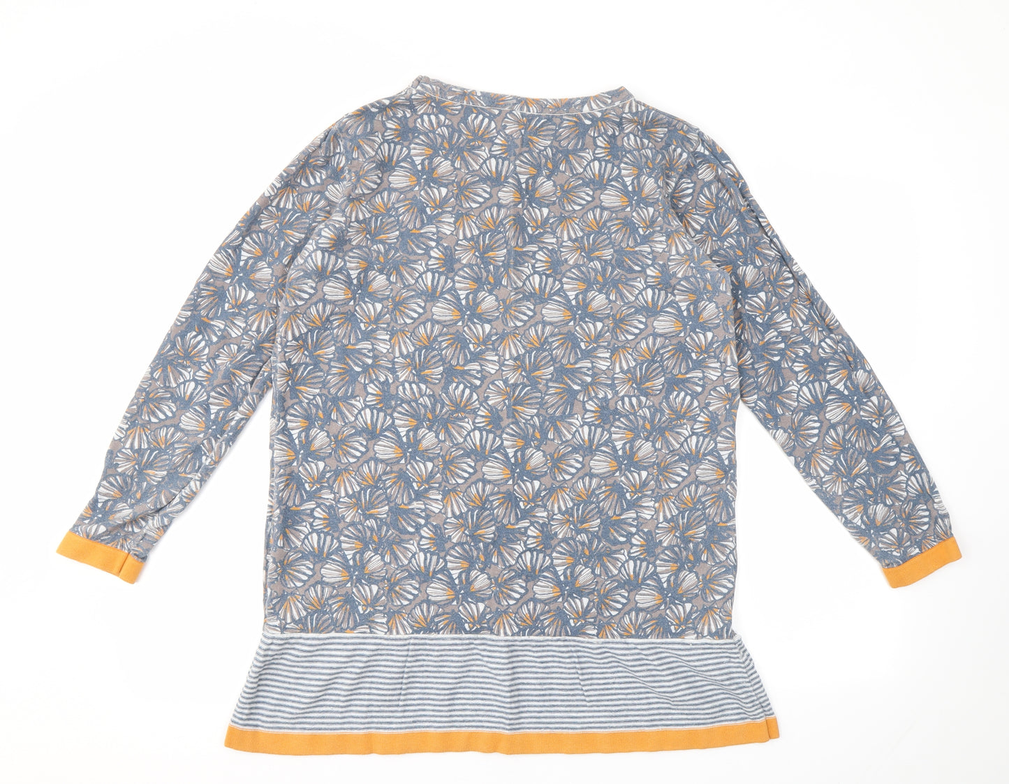 White Stuff Womens Blue Geometric  Pullover Jumper Size 14