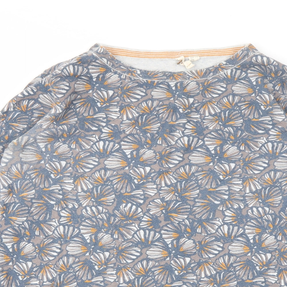 White Stuff Womens Blue Geometric  Pullover Jumper Size 14