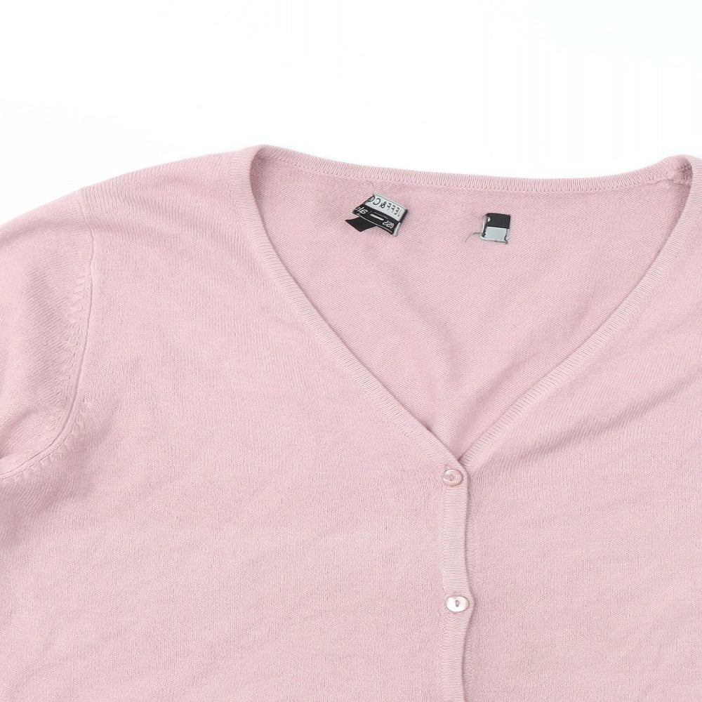 JEFF &CO  Womens Pink   Cardigan Jumper Size M