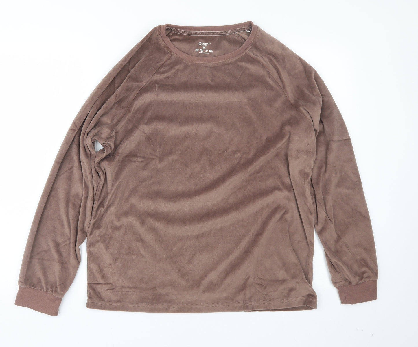 Primark Womens Brown  Velour Top Pyjama Top Size M