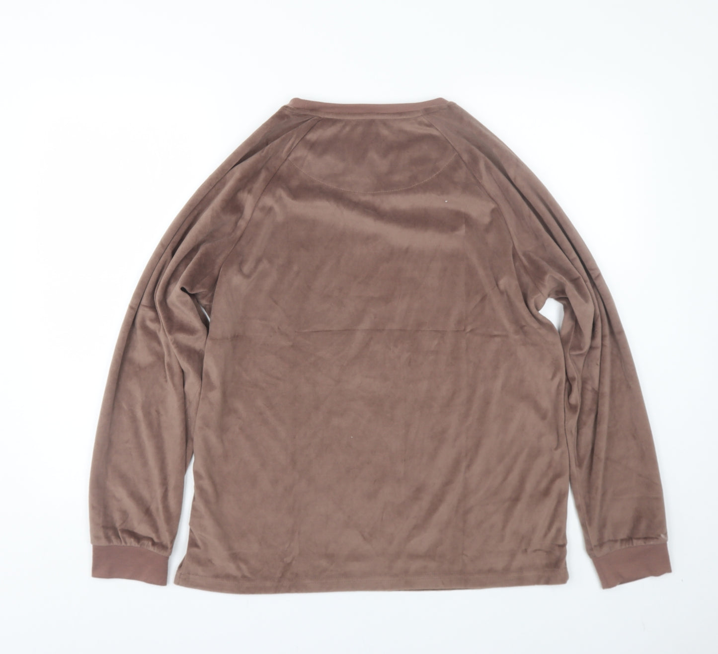 Primark Womens Brown  Velour Top Pyjama Top Size M