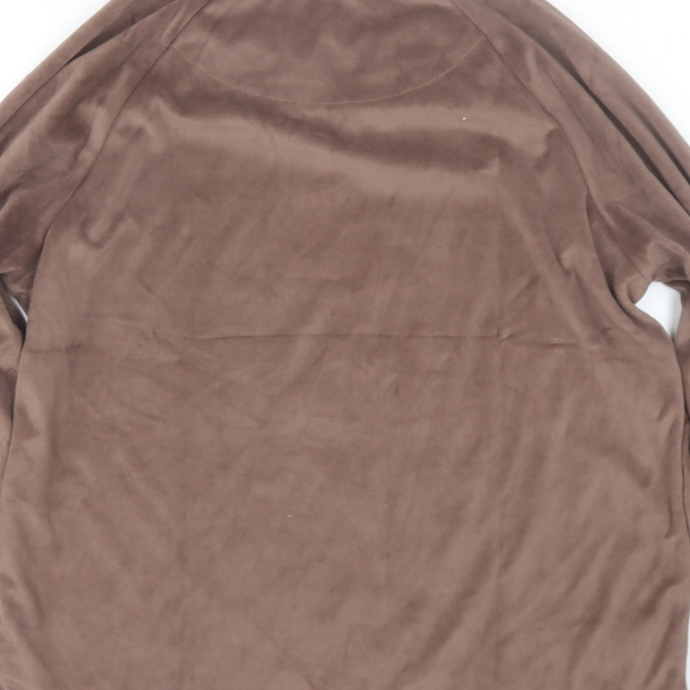 Primark Womens Brown  Velour Top Pyjama Top Size M