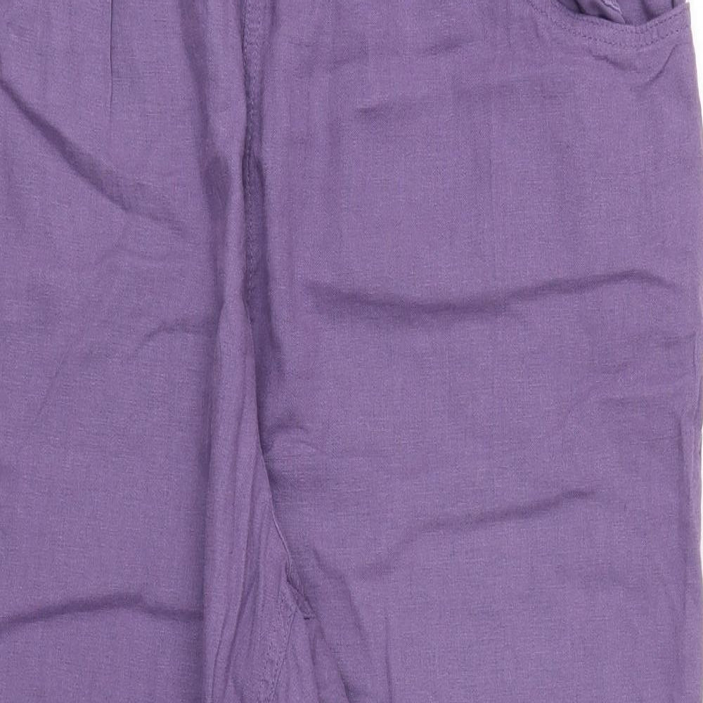 M&S Womens Purple   Capri Trousers Size 20 L25 in