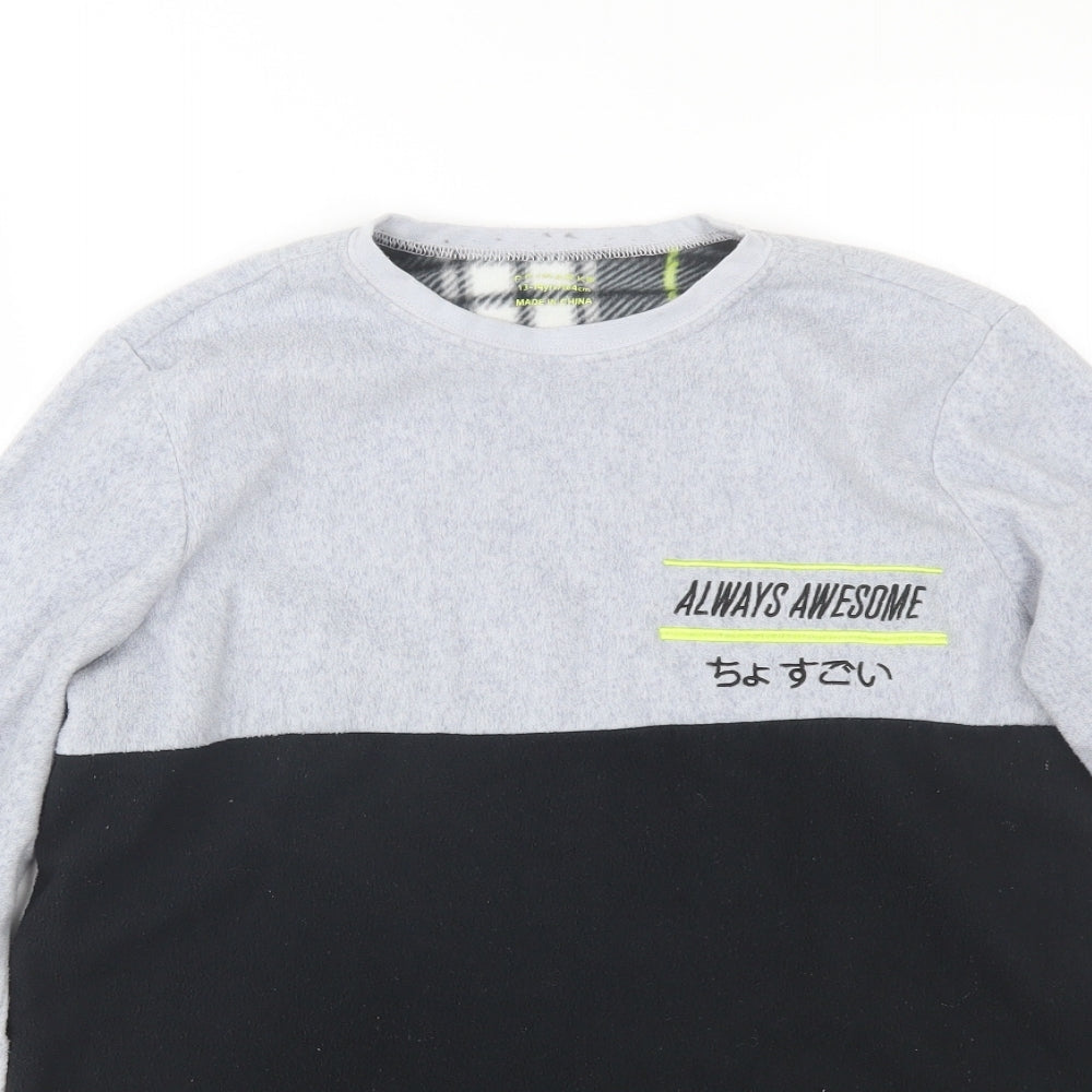 Primark Boys Multicoloured  Fleece  Pyjama Top Size 13-14 Years