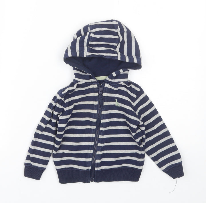 Lullaby Baby Blue Striped Full Zip Jumper Size 9-12 Months