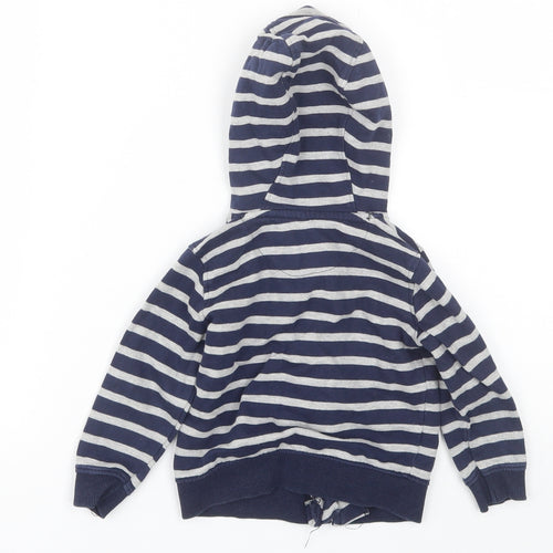 Lullaby Baby Blue Striped  Full Zip Jumper Size 9-12 Months