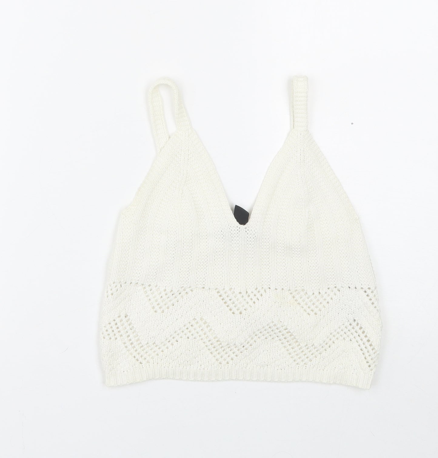 New Look Womens White   Cropped Tank Size 6