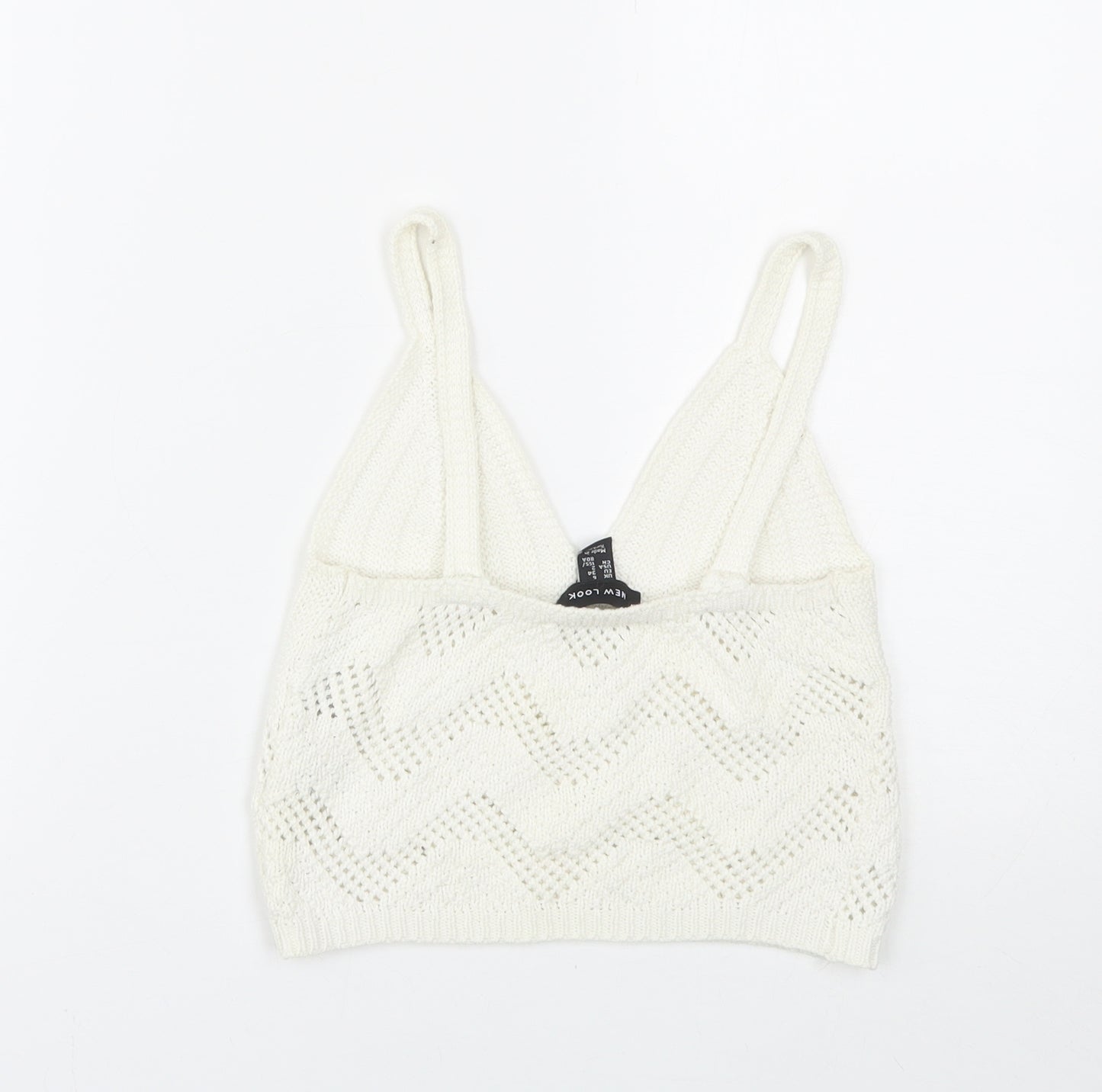 New Look Womens White   Cropped Tank Size 6