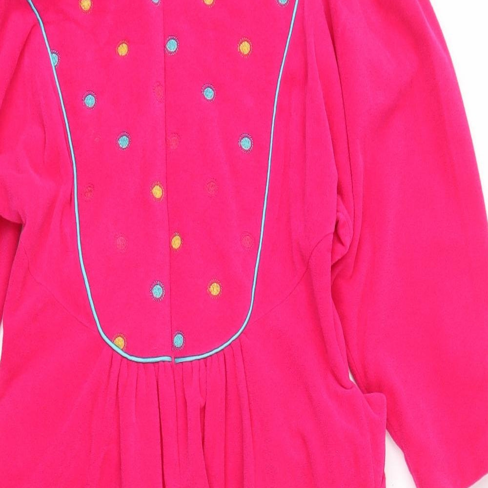 Vanity Fair Womens Pink Polka Dot  Cami Dress Size M
