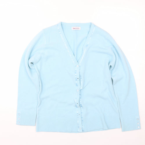 Bonmarche Womens Blue   Cardigan Jumper Size M