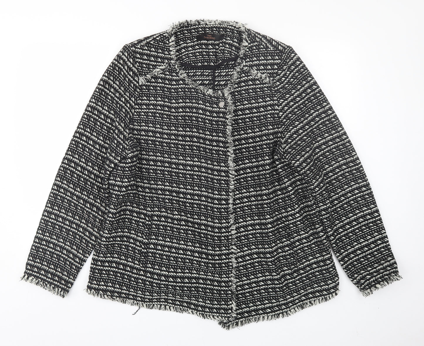 NEXT Womens Black Striped  Jacket  Size 20